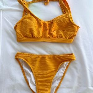 Venus Yellow Ribbed Bikini 🌼